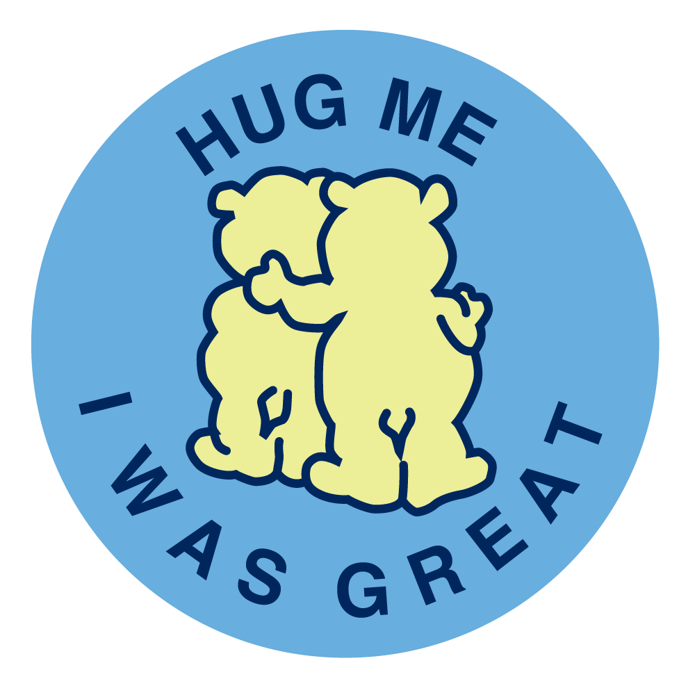 Hug Me I was Great Label 1-15/16" Yellow Blue Roll product image