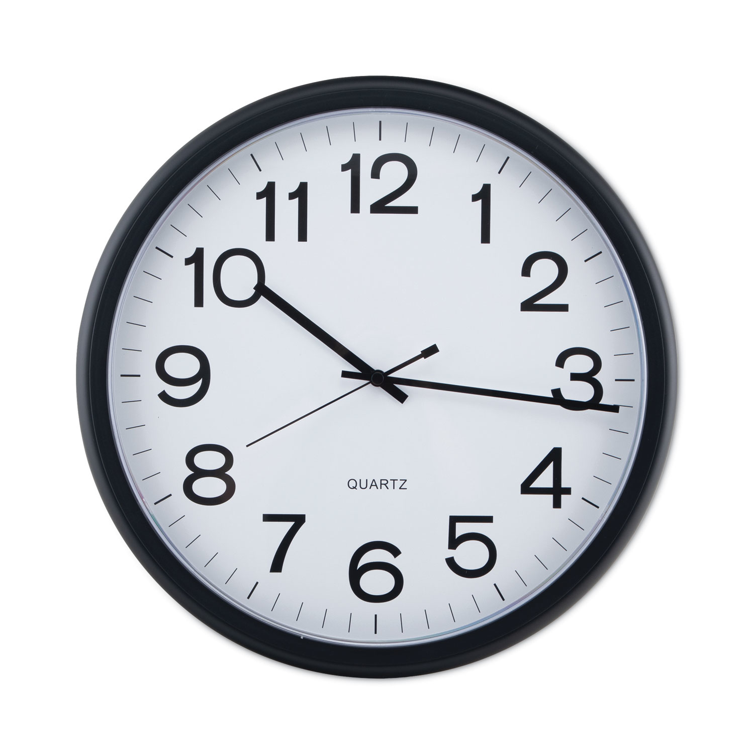 Universal Round Wall Clock Black 12" thumbnail 2