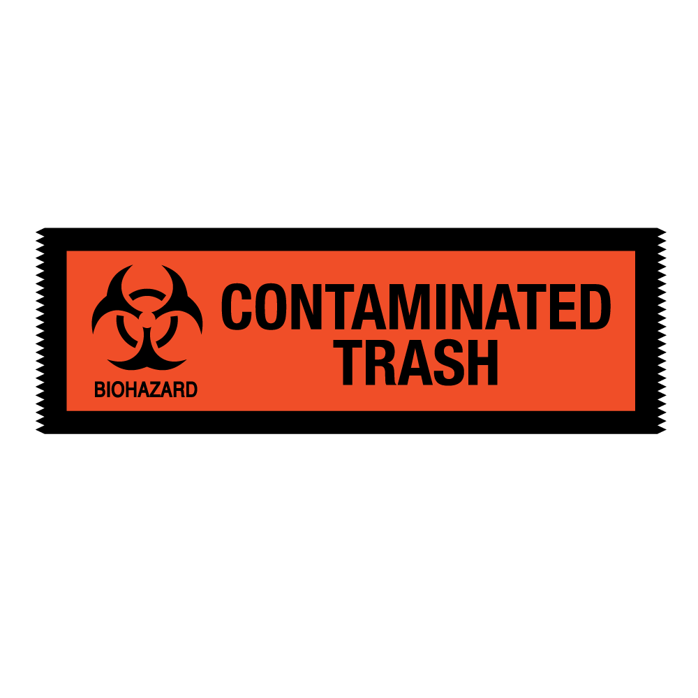 Biohazard Contaminated Trash Label Roll product image