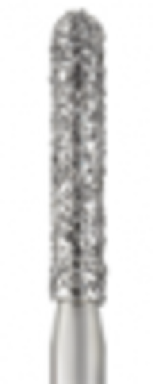 Piranha Diamond Single-Use Burs, FG, Round End Cylinder, # 881-016, 1.6 mm, Super Coarse, Black, 25/Pk, 881-016SC image