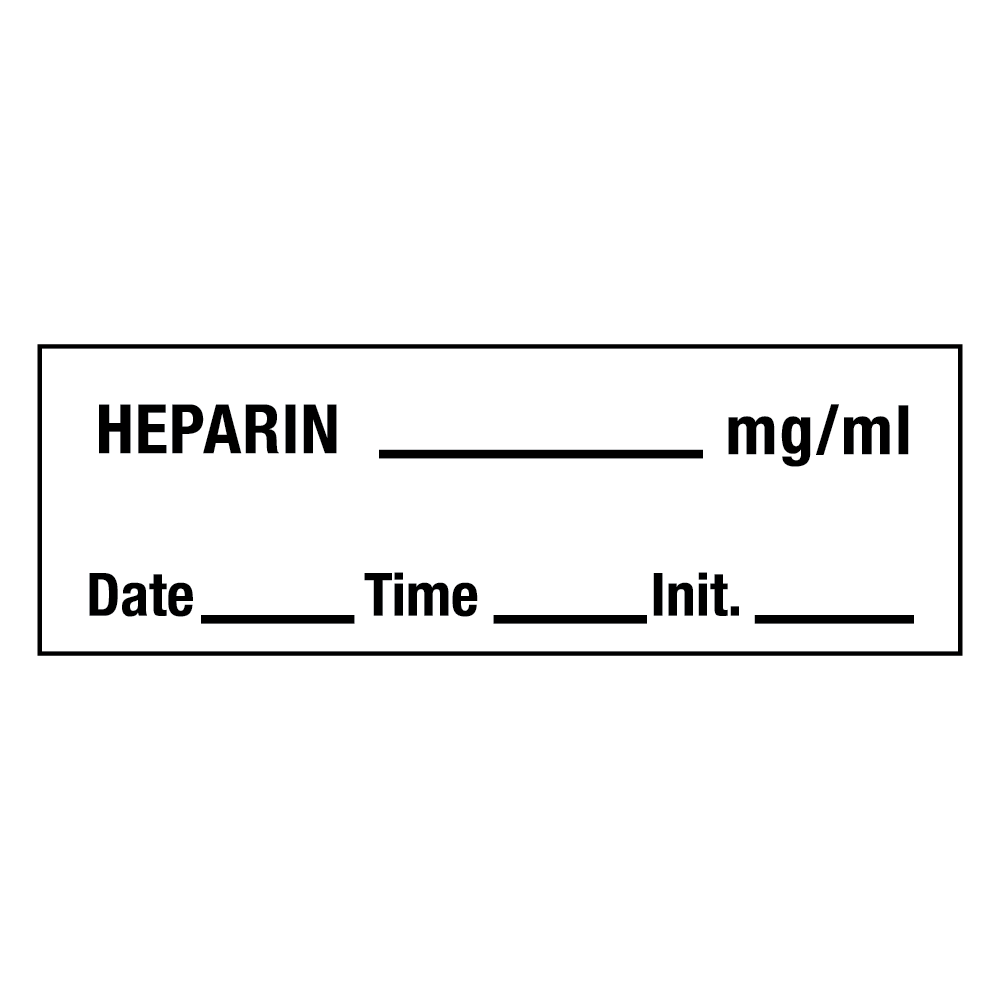 Tape Heparin 1/2" x 500" White with Black Box of 6 product image