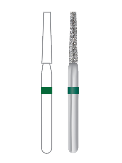 Midwest® #847/014 Coarse Multi-Use Diamond Taper Flat End FG Short Shank Pack of 5 image