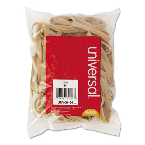 Universal® Economy Rubber Bands Size #64 3-1/4" x 1/4" 80 Bands per Pack 1/4lb product image