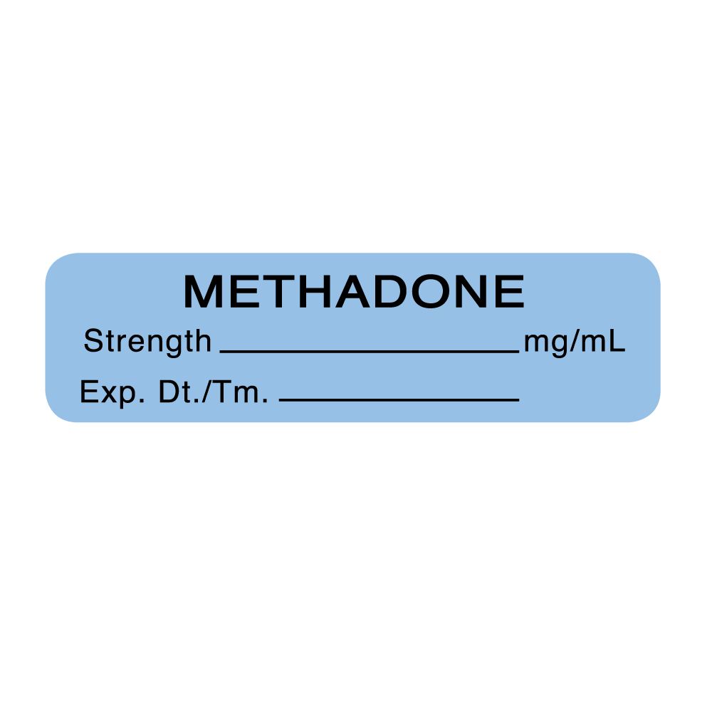 Methadone Strength Mg/Ml Expiration Date Time Anesthesia Label Roll product image