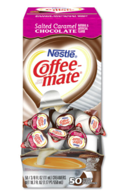 Liquid Coffee Creamer Salted Caramel Chocolate 0.38 oz Mini Cups Box of 50 product image