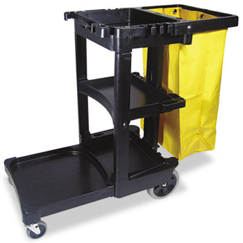 Rubbermaid® Utility Cart Heavy-Duty Two-Shelf 25-1/4"W x 44"D x 39"H Black product image