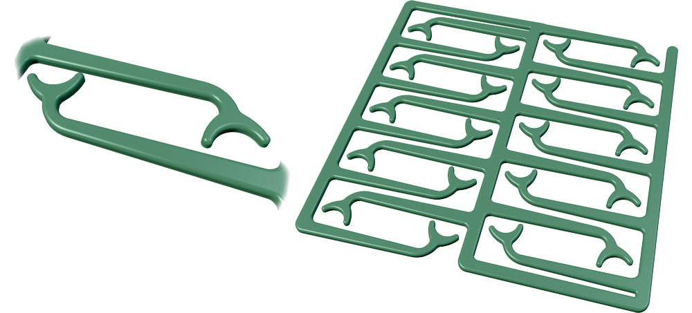 #TK l Standard Bonyhard Clasps Green Box of 200 product image