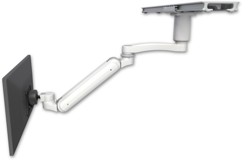 Inverted Ultra 182 Ball Pivot LCD Arm Mount on ProSlide 28" Track Slider with 3" Riser and 11" Arm product image