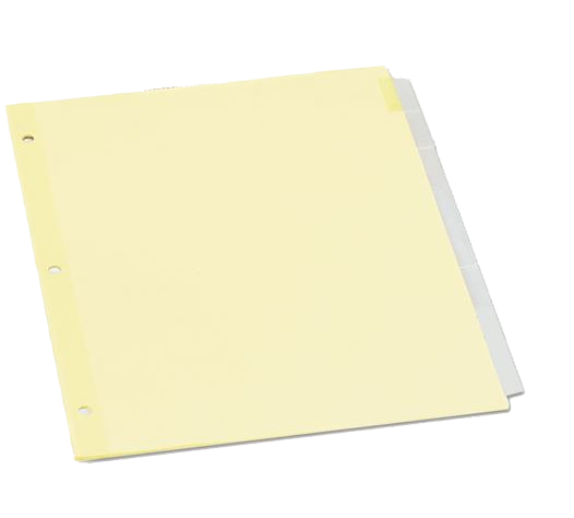 Universal Economical Insertable Index Clear Tabs 8-Tab Letter Buff Box of 24 product image