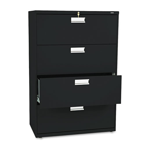 600 Series Black Four-Drawer Lateral File 36" image