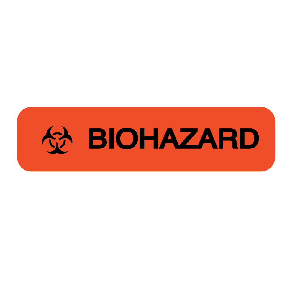 Warning Labels Biohazard Symbol 5/16" x 1-1/4" Roll product image