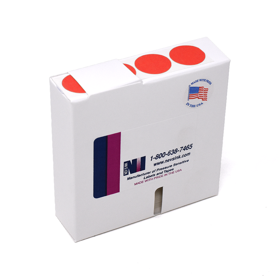 Label Color Coded Dot Roll Form - 1" Red 1/Roll product image
