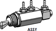 Toggle Valve Side Port Momentary Exhausting Normally Open Side Toggle Gray image