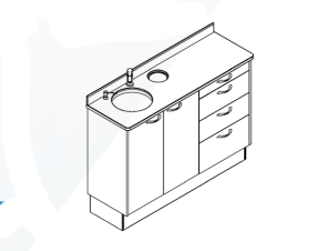 Series 4 51” Side Storage Cabinet Sink Left product image