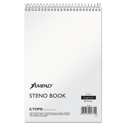 Ampad Recycled Steno Book Gregg 6" x 9" 80 Sheets product image