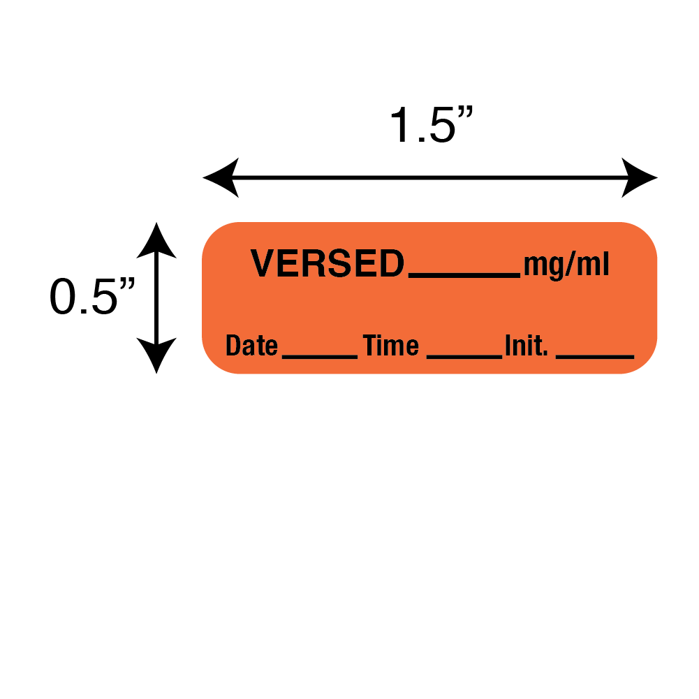 Anesthesia Labels - Versed 1/Roll product image
