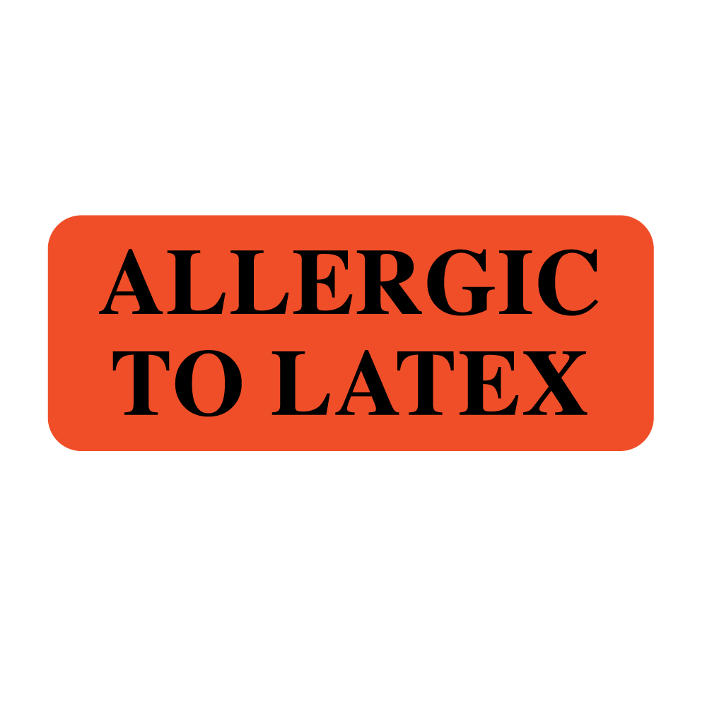 Allergic To Latex Warning Label Roll product image