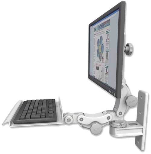 Titan Paralink Wall Mount with 12" Paralink Keyboard Tray product image