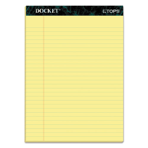 Tops Canary Docket Ruled Perforated Pads Legal Rule Letter Pack of 12 product image