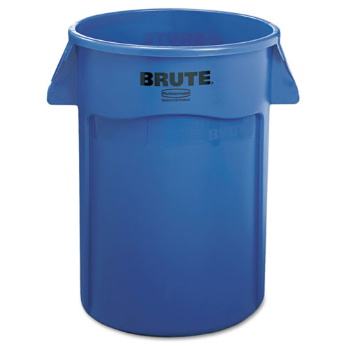 Rubbermaid® Commercial Brute Vented Trash Receptacle Round 44 Gallon Blue product image