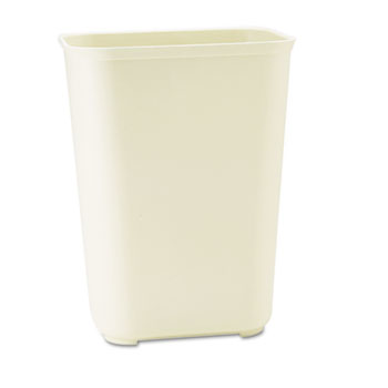 Rubbermaid® Fire-Resistant Wastebasket Rectangular Fiberglass 10gal Beige product image
