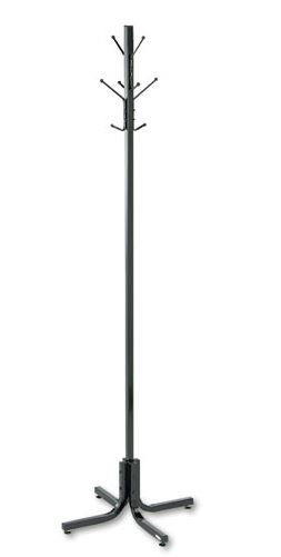 Safco Black Metal Costumer Four Ball-Tipped Double-Hooks 21w x 21 x 70h product image