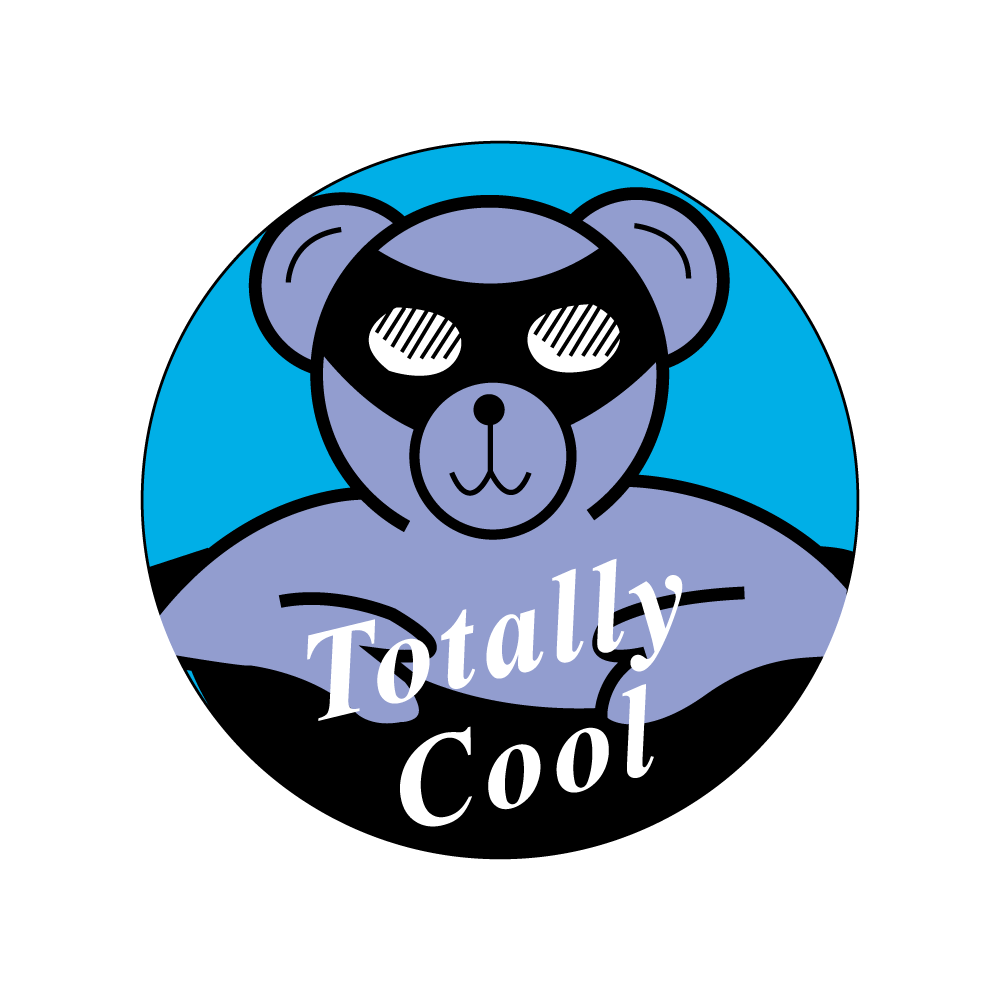 Totally Cool Label 1-15/16" Blue Purple Black Roll product image