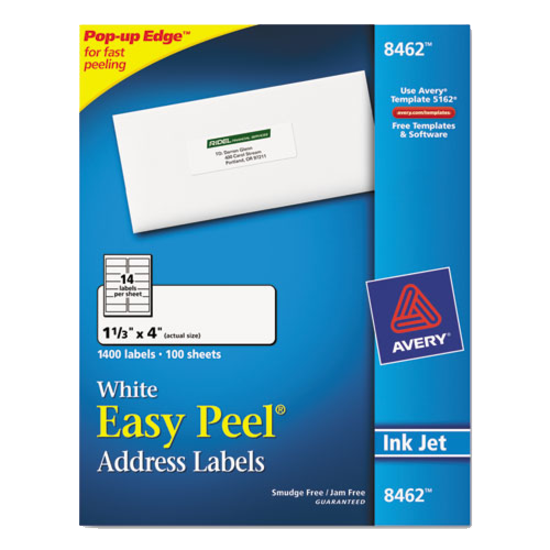 Easy Peel Inkjet White Address Labels Box of 1400 product image