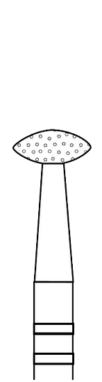 #X884 Coarse Two Striper® Lab Diamond Bur Knife Edge HP product image