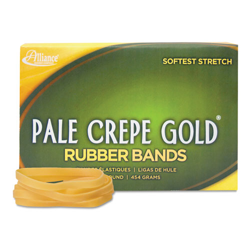 Alliance® Rubber Pale Crepe Gold® Rubber Bands #64 3-1/2" x 1/4" 1lb Box of 490 product image