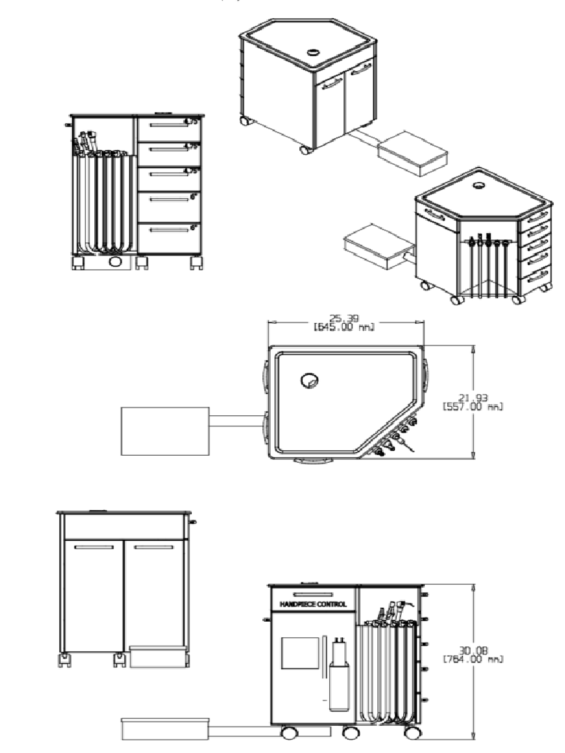 N7510-P 22" Platinum Treatment Cabinet with Casters product image