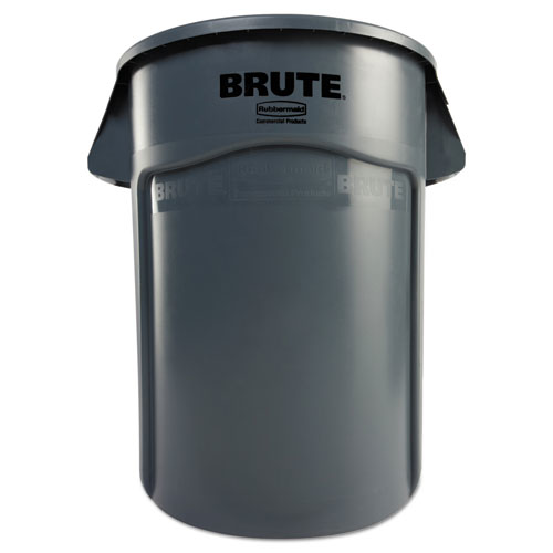 Rubbermaid® Commercial Brute Vented Trash Receptacle Round 44 Gallon Gray product image
