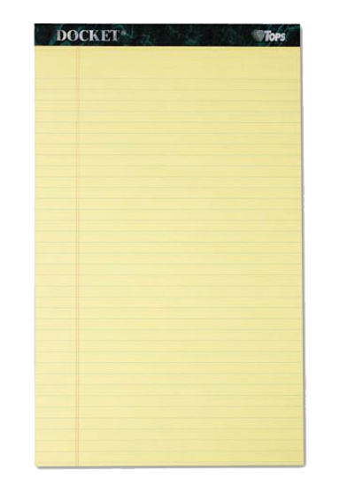 Tops Canary Docket Ruled Perforated Pads Legal Rule/Size Pack of 12 product image