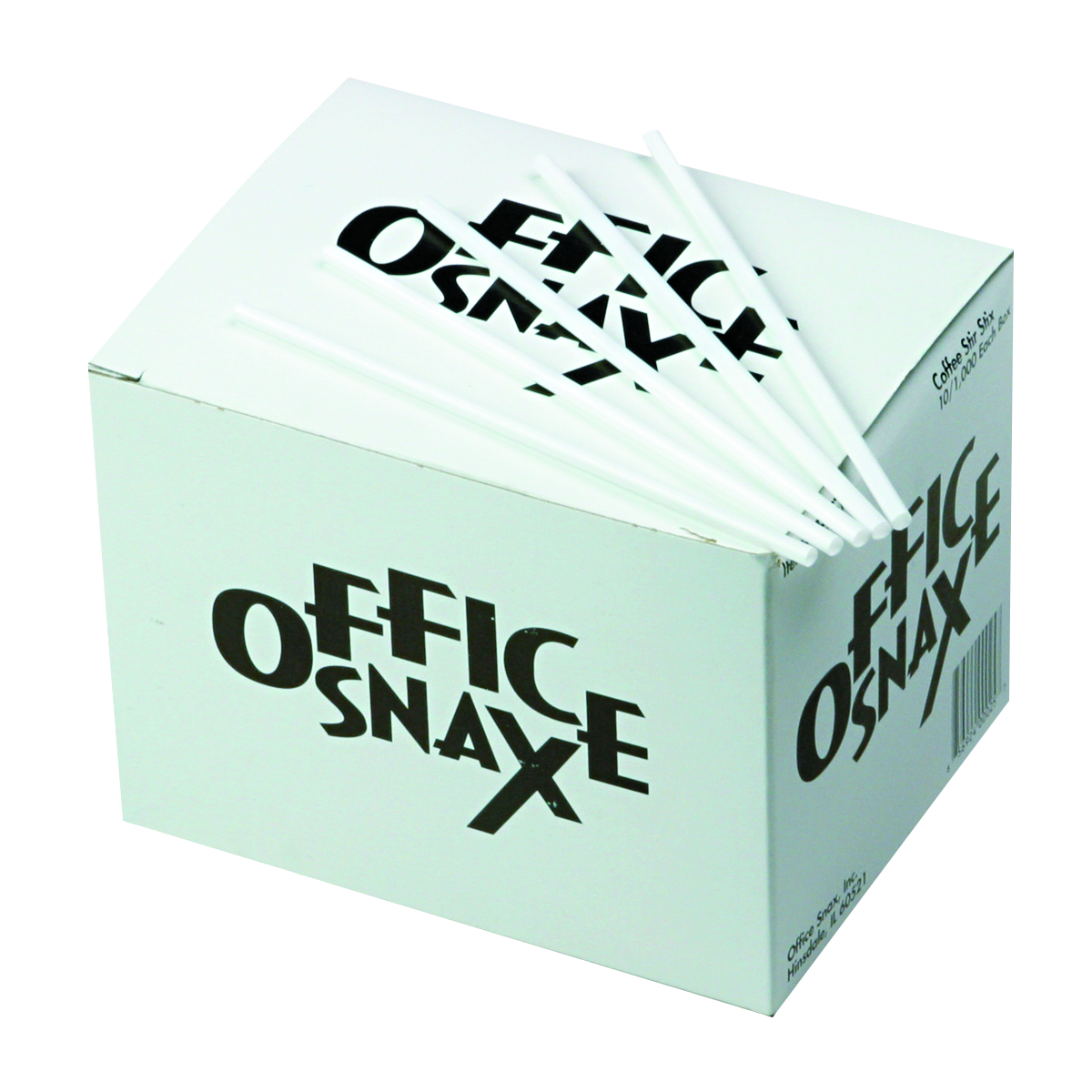 White Plastic Stir Sticks 5" Box of 1000 product image