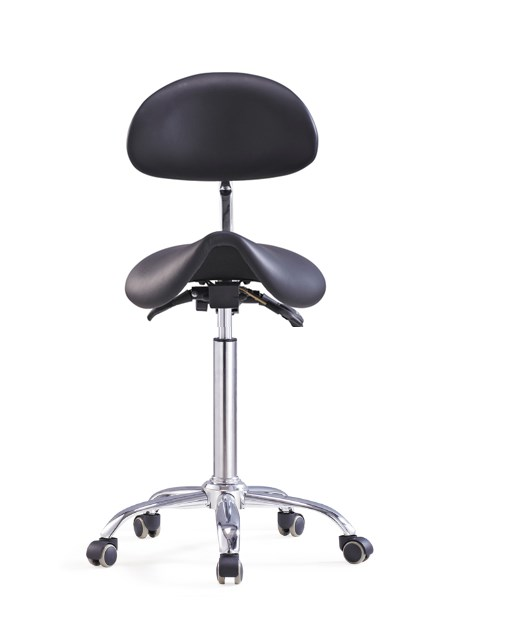 Flight Saddle Stool with Backrest Black Only product image