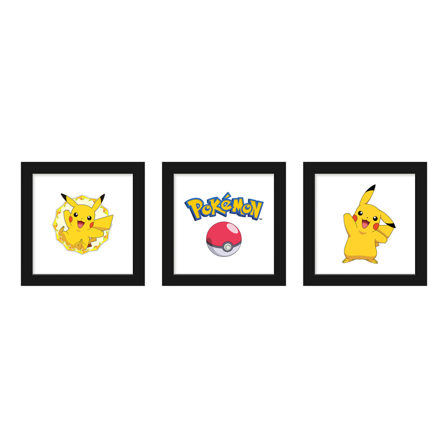 3 Piece Wall Art Pokemon 12 in x 12 in 3/Pk product image