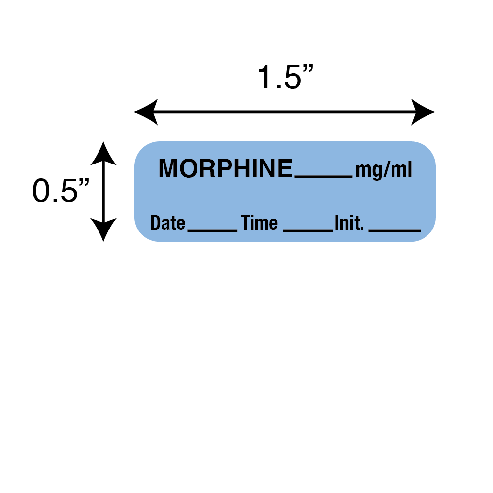 Anesthesia Labels - Morphine 1/Roll product image
