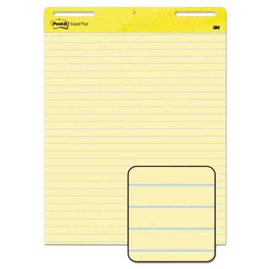 Post-it® Yellow Self-Stick Easel Pads Ruled 30-Sheet 25 x 30 Carton of 2 product image