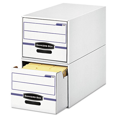 Bankers Box® Stor/Drawer® File Drawer Storage Box Legal White/Blue Carton of 6 product image