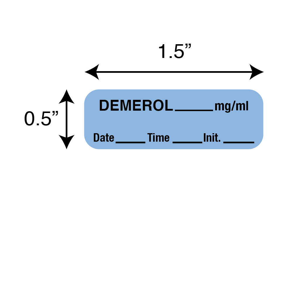Anesthesia Labels - Demerol 1/Roll product image