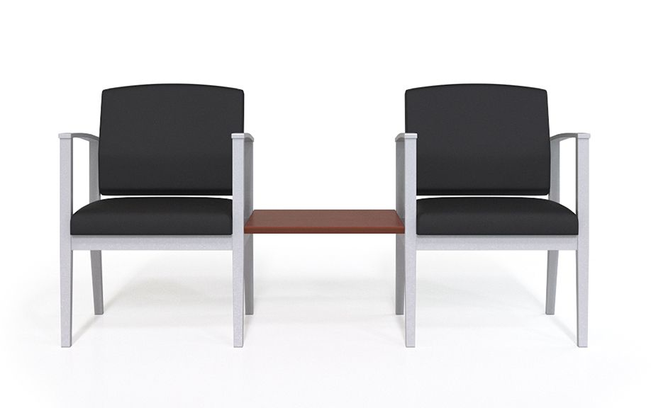 Amherst Steel 2 Chairs w/Connecting Center Table Grade 3 product image