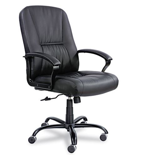 Safco Serenity Big & Tall Leather Series High-Back Chair Black Leather product image