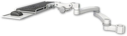 Paralink Keyboard Tray with Wrist Rest Bend Mount for 2" Pole and 20" Double-Arm product image