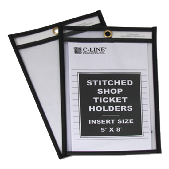 C-Line® Shop/Job Ticket Holders Stitched Clear 5" x 8" Box of 25 product image