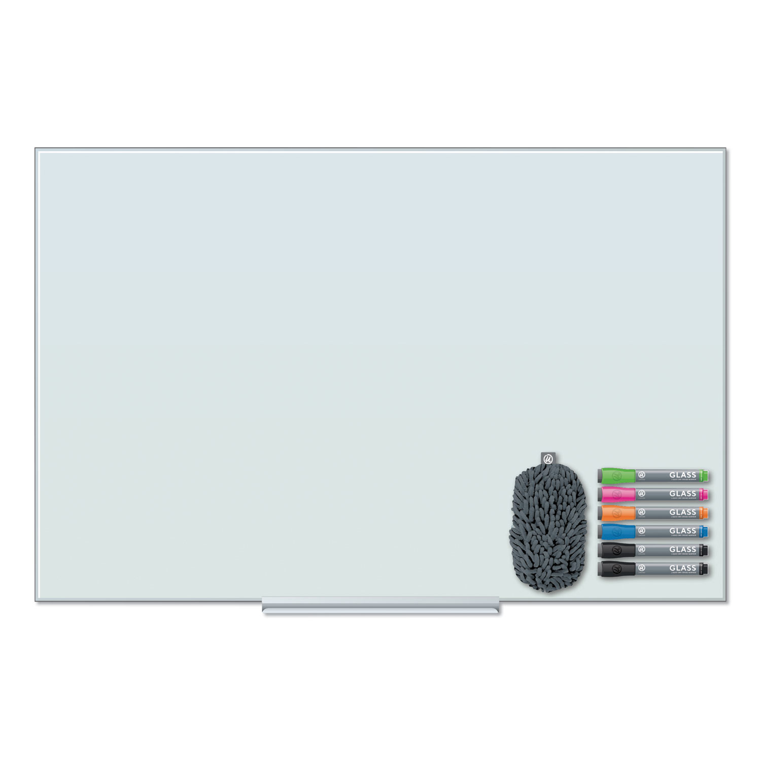 U Brands Floating Glass Dry Erase Board 48 x 36 White product image