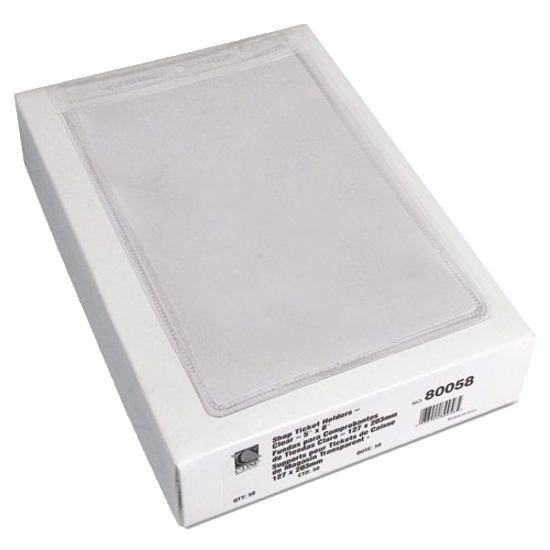 Clear Vinyl Shop Ticket Holder 5x8 Box of 50 product image