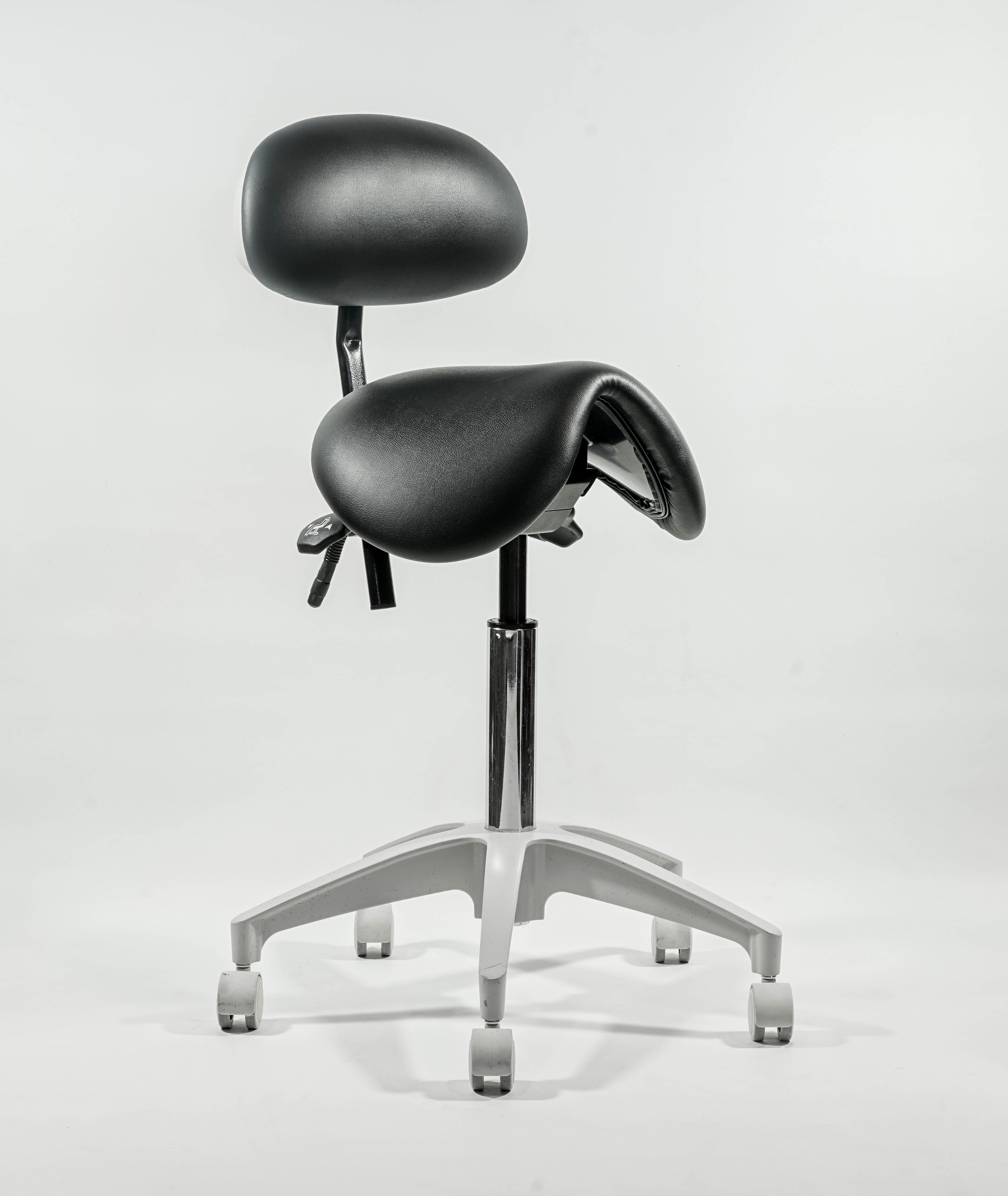 Silverton Stardard Vinyl Operator Saddle Doctor's Stool with Backrest product image
