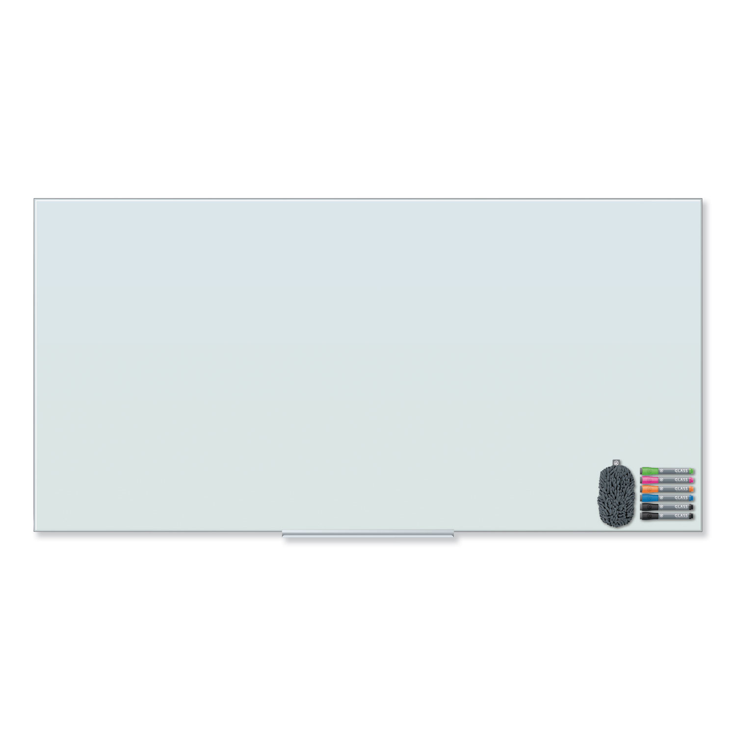 U Brands Floating Glass Dry Erase Board 72 x 36 White product image