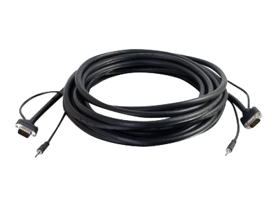 C2G Select VGA + 3.5mm Stereo Audio A/V Cable M/'M 15ft Black product image