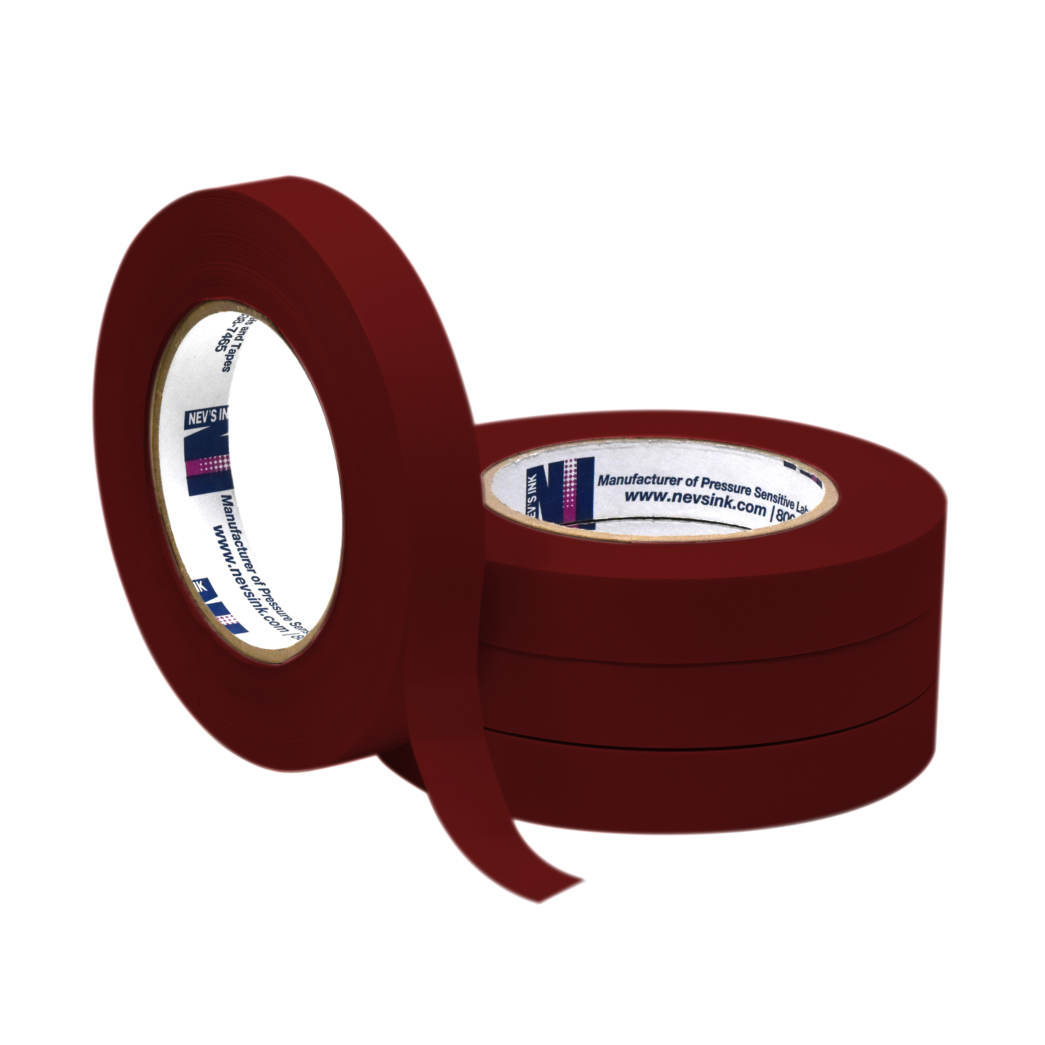 Dark Red Labeling Tape 3/4" Wide x 60yd Box of 4 product image